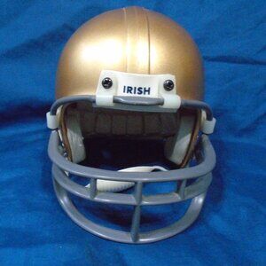 Notre Dame Fighting Irish College Gold Vintage NCAA Riddell Mini Football Helmet
